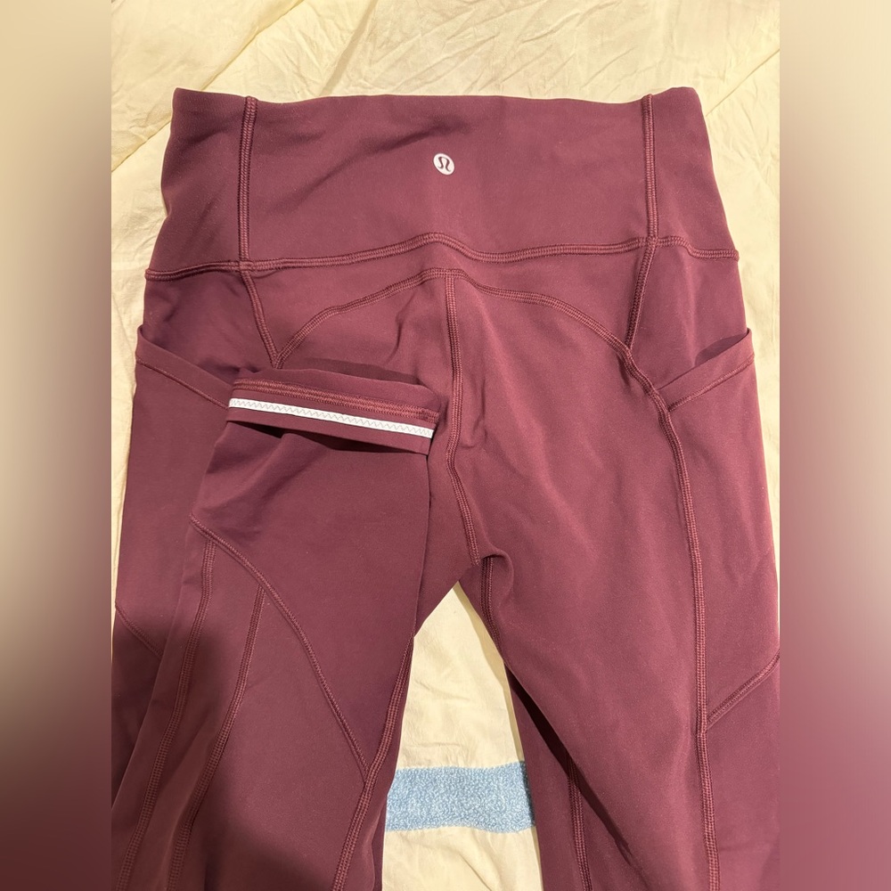 Lululemon all the right places burgundy legging SIZE 8